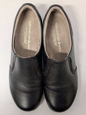 Naturalizer Brody Slip-On Loafers in Black Leather